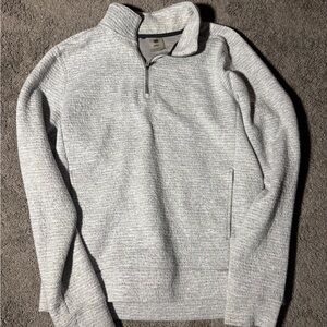 Vuori Gray Quarter-Zip Sweater